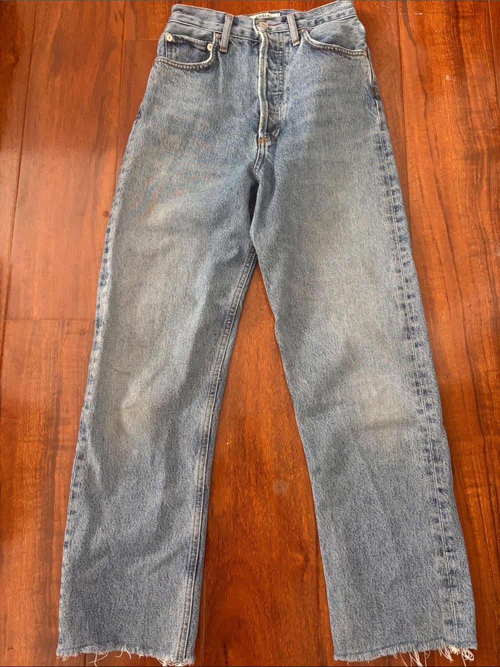 Agolde Men's Light Blue Straight Jeans